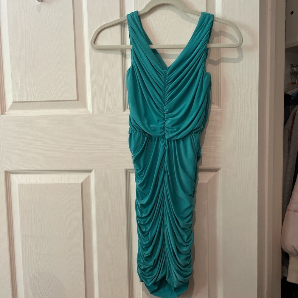 Teal mini dress
